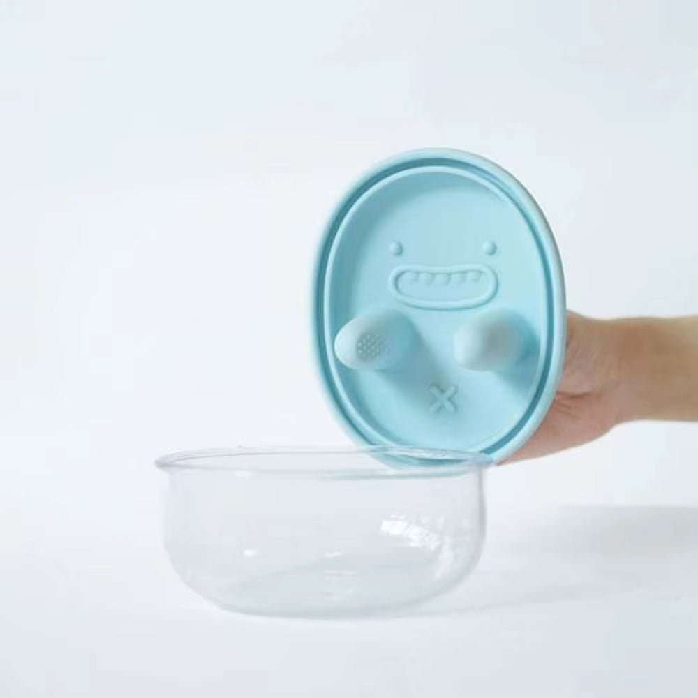 Portable Silicone Lid Snack Storage Box Leak-Proof No-Mess Food Container Multifunctional Reusable Lunch Box Picnic