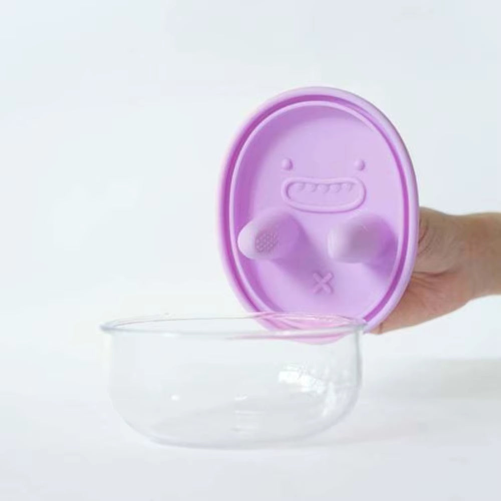 Portable Silicone Lid Snack Storage Box Leak-Proof No-Mess Food Container Multifunctional Reusable Lunch Box Picnic