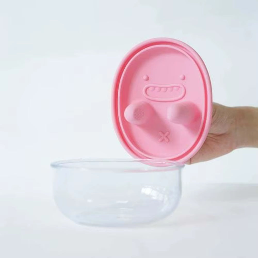 Portable Silicone Lid Snack Storage Box Leak-Proof No-Mess Food Container Multifunctional Reusable Lunch Box Picnic